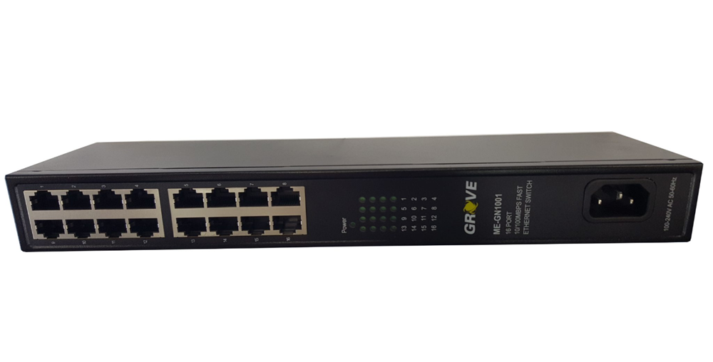 The 16 Port 10/100 Fast Ethernet Switch provides efficient and reliable network connectivity for small to medium-sized networks.