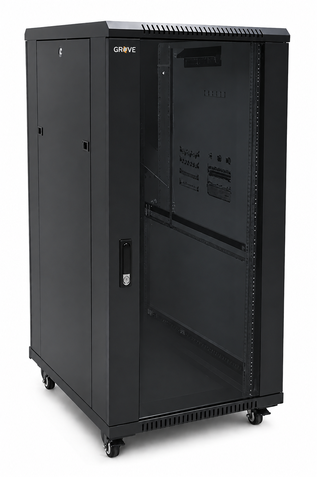 Grove Express 27RU cabinet, 1410x800x1000mm; floor-standing, steel, lockable, extra-large for IT, network, and security installations