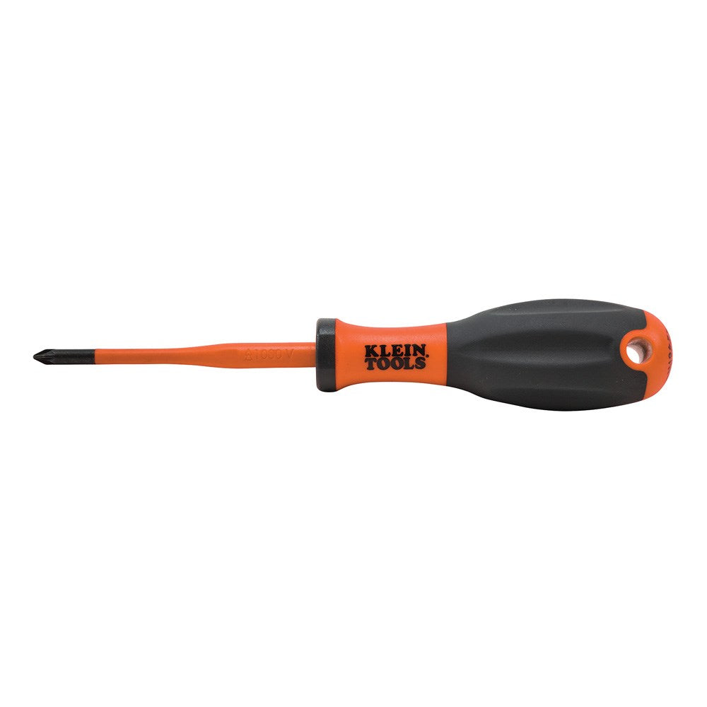 80mm VDE Insulated Screwdriver POZI No.1 with chrome-vanadium blade, ergonomic anti-slip handle, VDE certified for up to 1000V