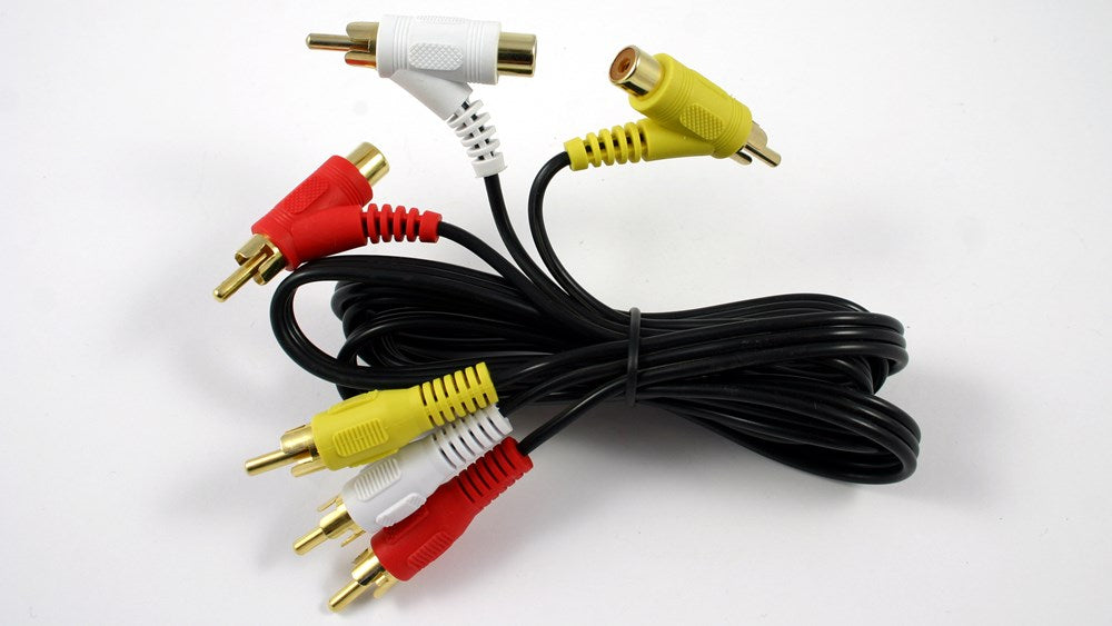 3 RCA Plug to 3 RCA Plug and Socket | 1.5M