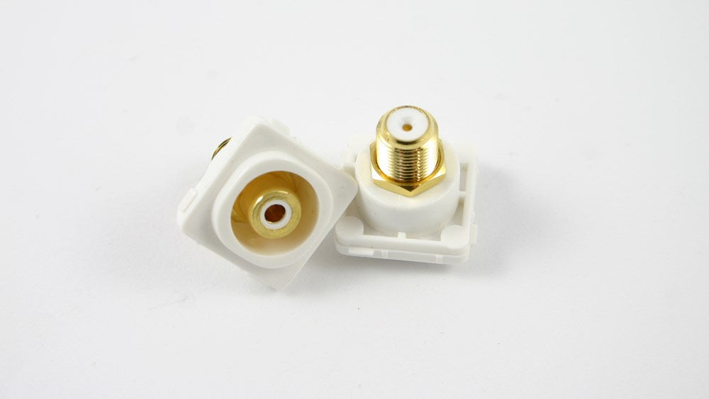 RCA TO F INSERT WHITE