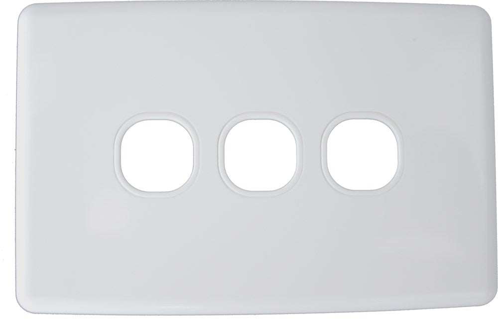 Classic Series 3 Gang Wall Plate featuring an elegant and traditional design, suitable for accommodating three outlets or data ports.