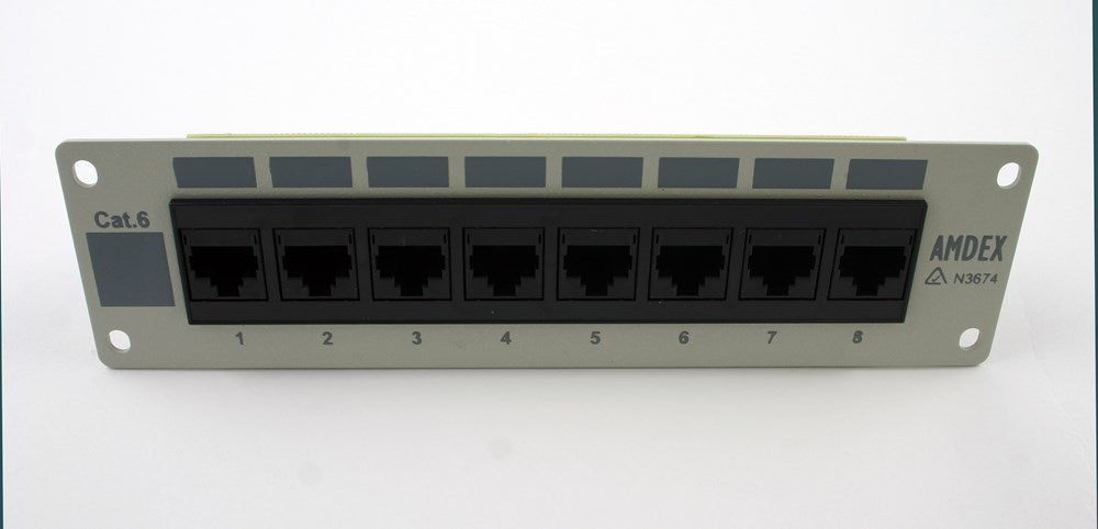 Cat6 8 Port Patch Panel | Recessed