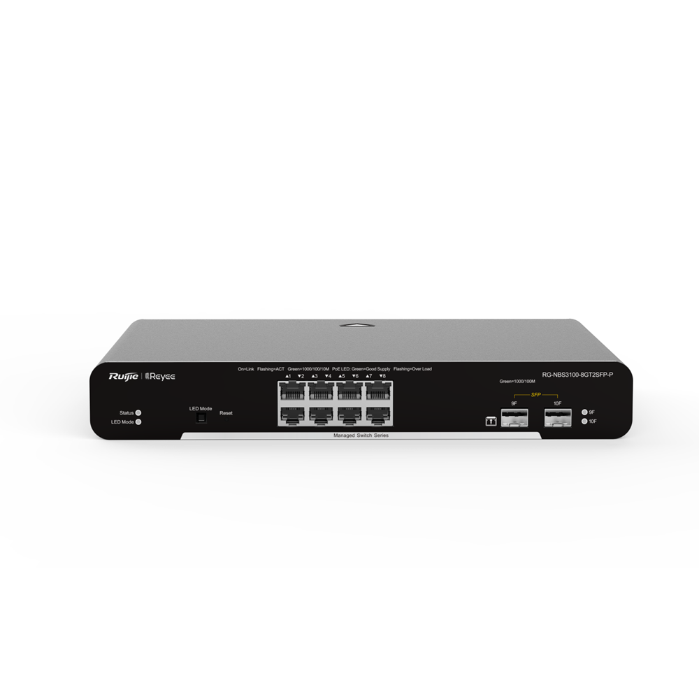 REYEE 8-Port Gigabit Layer 2 PoE Switch | Cloud Managed