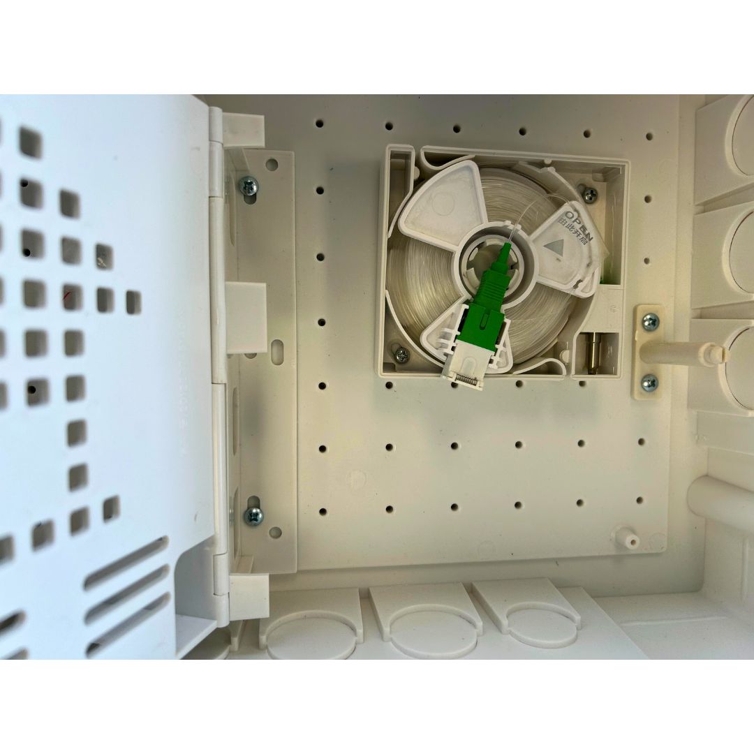Grove ABS Fibre Box for organised protection of fibre optic terminations in residential, commercial, and industrial networks