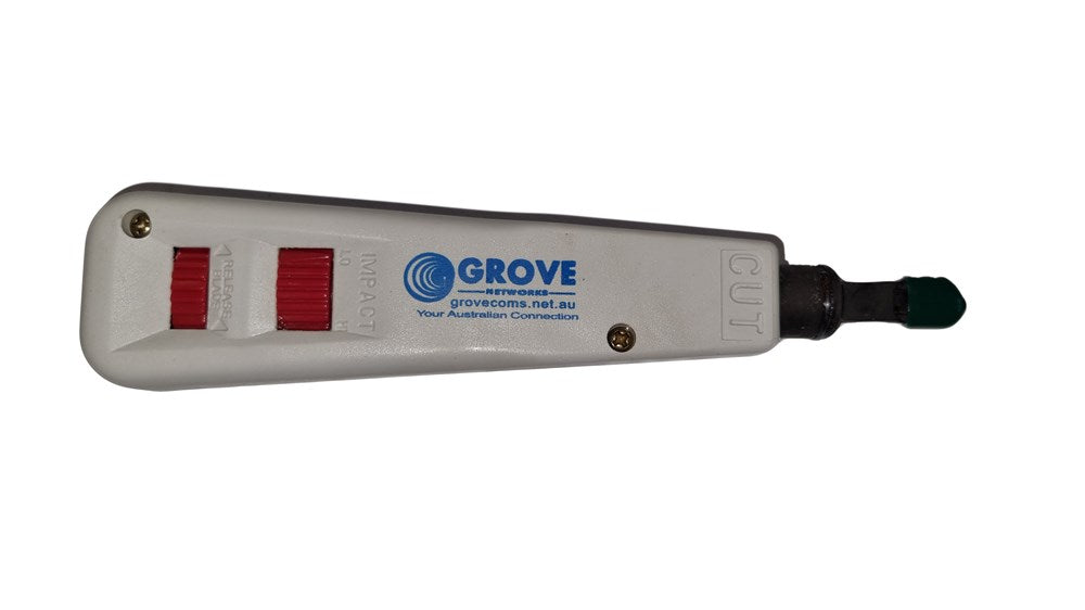 Grove 110-Style IDC Punch Down Tool for precise and efficient copper cable termination in patch panels and network installations