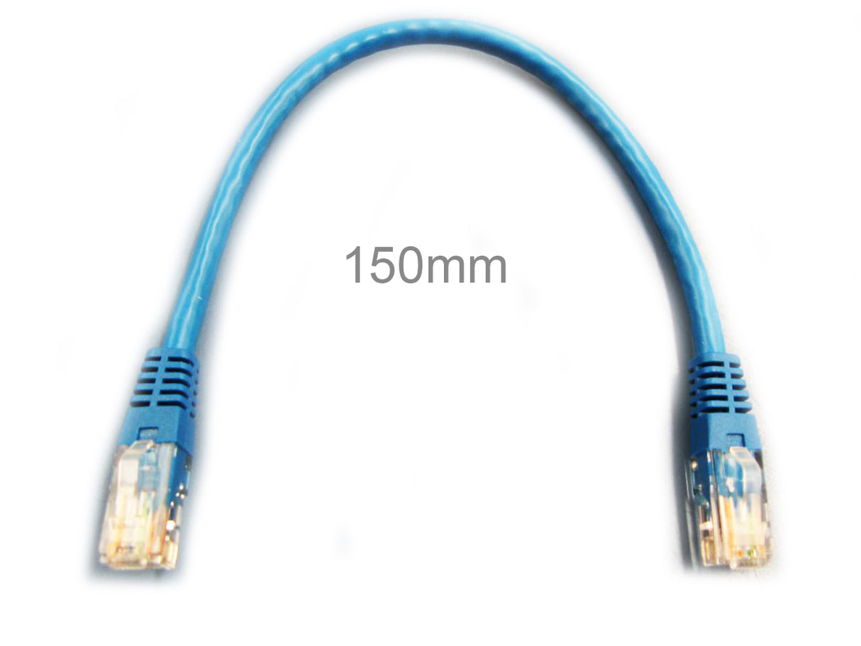 Grove 150 mm Cat6 Patch Lead in blue for reliable Gigabit Ethernet connectivity in data, voice, and multimedia networks.