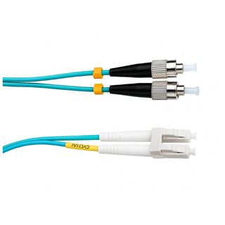 1m FC to LC OM4 multimode duplex fibre patch lead LSZH for high-speed network connections and data centre use