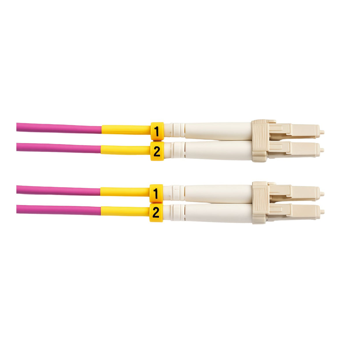 1 m LC-LC OM4 MM duplex patch lead with 50/125 µm fibre and LSZH jacket for high-speed, reliable network connections