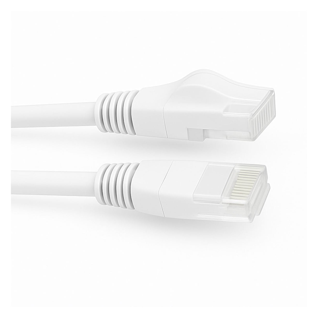 5.0m white Cat6 thin 28 AWG LSZH Ethernet patch lead for high-speed 1 Gbps network connections