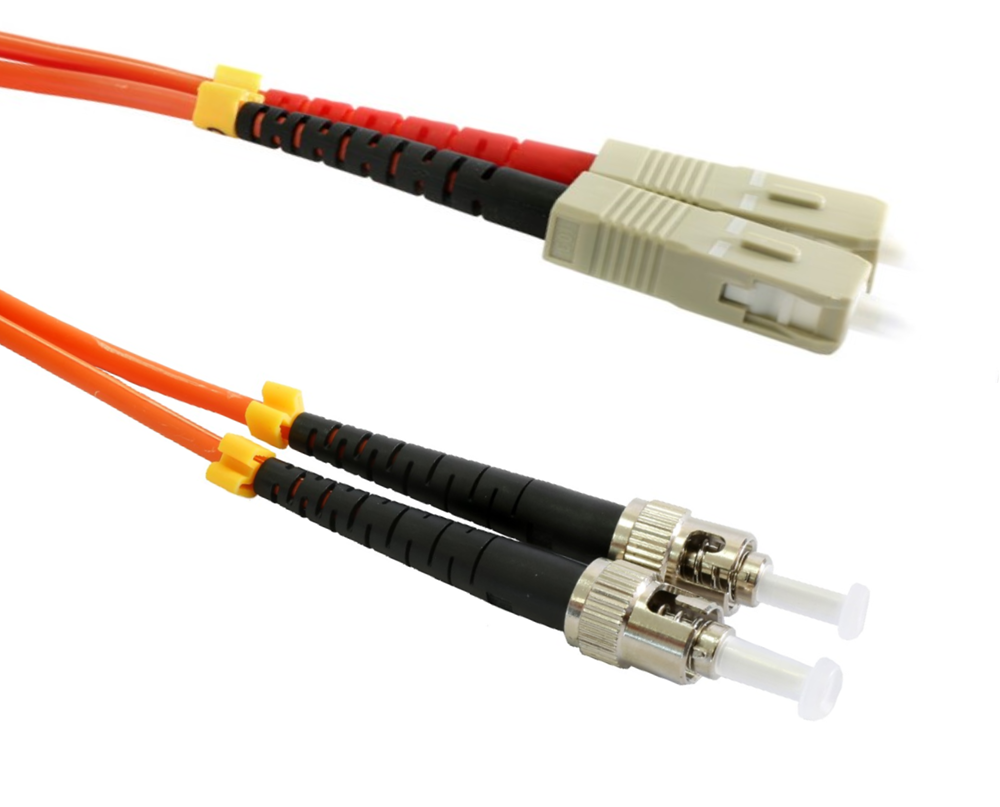 5M SC-ST OM1 Duplex Patch Lead for reliable, low-loss multimode fibre connections in data centers, LANs, and telecom networks.