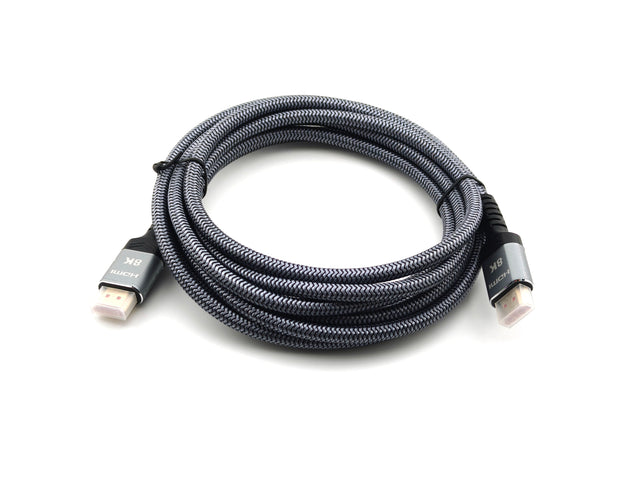 PodiumAV 8K 48Gbps HDMI 2.1 lead, 3 metres, high-speed cable with gold-plated connectors for premium AV and gaming performance.