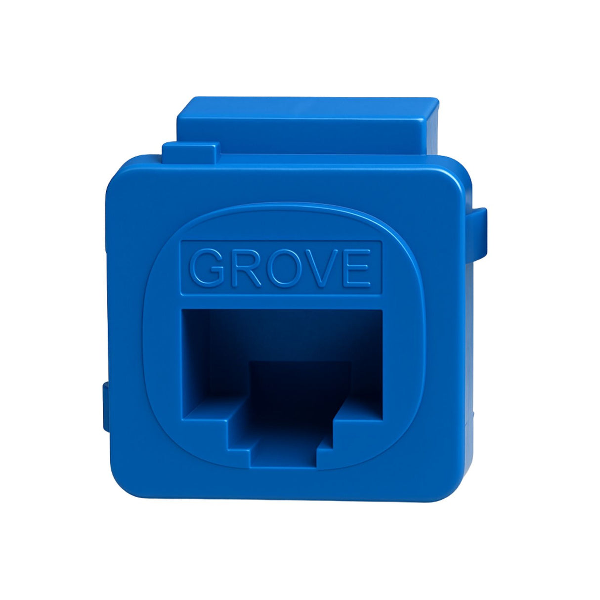 Grove blue Cat6 modular jacks, bag of 10, 8P8C keystone connectors with 110/Krone termination supporting 1 Gbps