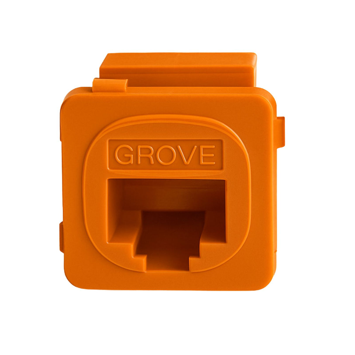 Grove orange Cat6 modular jacks, bag of 10, 8P8C keystone connectors with 110/Krone termination supporting 1 Gbps