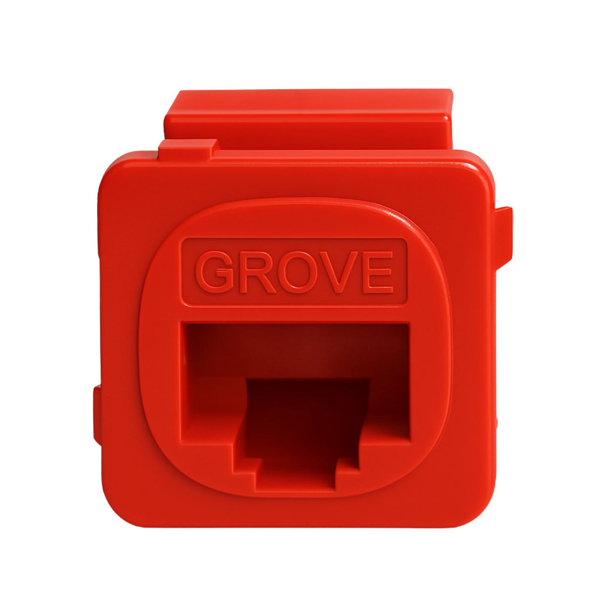 Grove red Cat6 modular jacks, bag of 10, 8P8C keystone connectors with 110/Krone termination supporting 1 Gbps