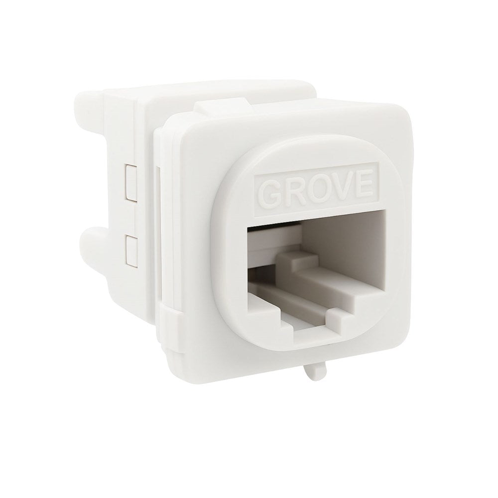 White Grove Cat6A Modular Jack, bag of 10, for reliable and high-performance network terminations in offices and data centers.