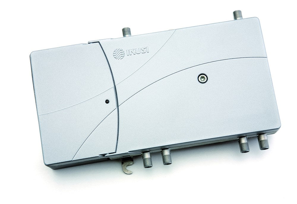 EXT dual terrestrial and satellite amplifier with programmable gain, LTE filter, and PL1U programming requirement for signal setup
