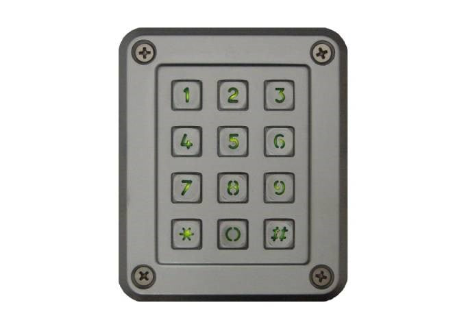 "IP67 stainless steel backlit keypad"
