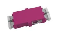 Grove LC MM OM4 Duplex Flangeless Coupler, low-loss adapter for connecting two LC duplex multimode fibres in data centres.