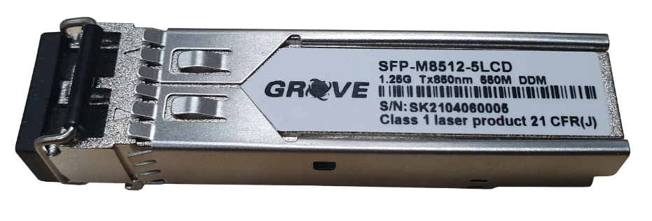 Grove Multimode OM3/OM4 LC SFP Module for 1Gbps fibre connections, for media converters and switches, high-speed reliable uplink.