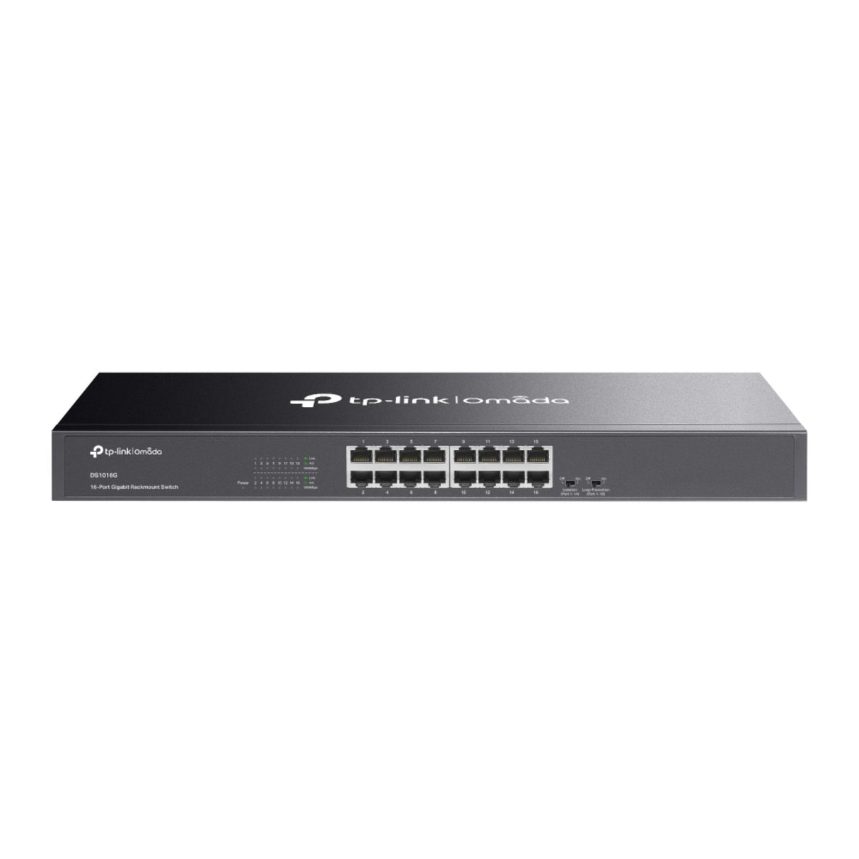 Omada 16-Port Gigabit Rackmount Switch with advanced L2+ features and cloud SDN support for secure, high-performance business networking.