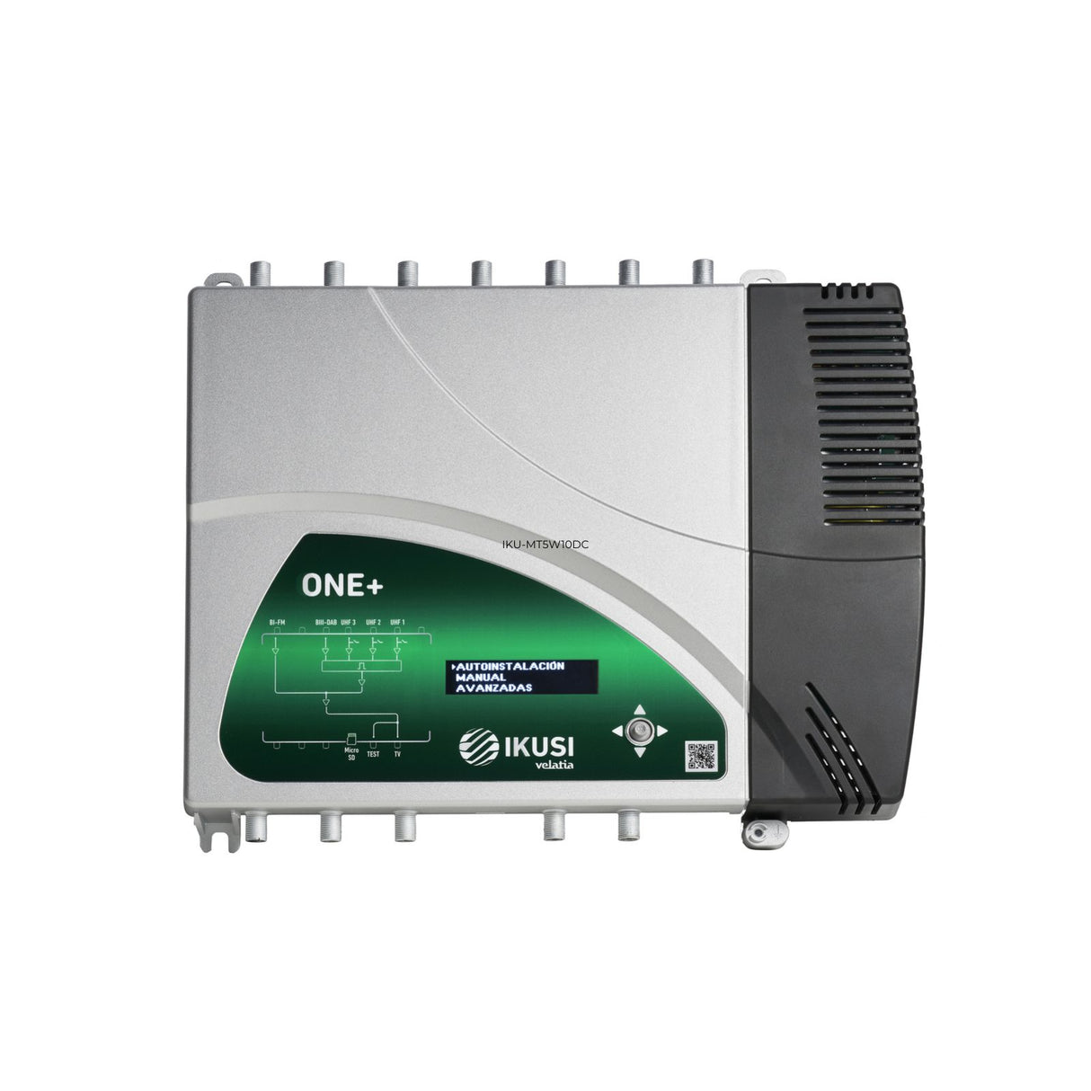 Programmable Digital Amplifier for Free-to-Air TV, with channel filtering, gain control, and high output—ideal for MATV and SMATV installations.