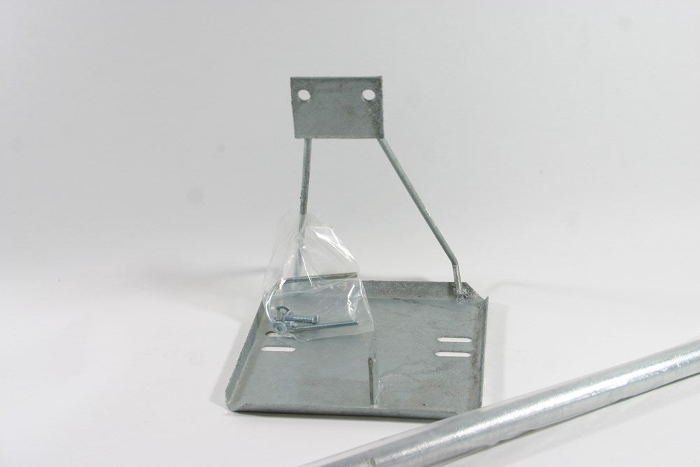 Delta TV Antenna Mount with 1.2m galvanised mast and delta base for tin roof installation, secure and weather-resistant for outdoor antennas