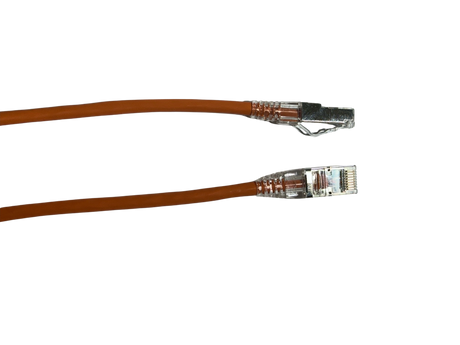 Orange Grove 1.0M Cat6A Thin S/FTP Patch Lead 28AWG for secure, high-speed networking, designed for compact setups in home and office environments.