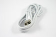 1.5M White TV Fly Lead PAL Male to PAL Female RG6 quad-shield cable for HD and digital TV signal, modem, and antenna connections.