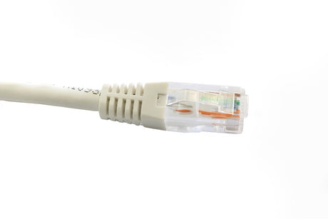 1M Cat6 Patch Lead in white, offering high-speed Ethernet connections with RJ45 connectors, designed for reliable performance and easy network management.