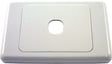 Amdex 2000 Series 1 Gang Wall Plate in white, modular faceplate for AV, data, and power modules. Fits standard Australian wall brackets.