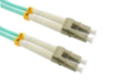 20m LC-LC OM3 duplex fibre optic patch lead with LSZH jacket, aqua cable for high-speed networks, data centres, and enterprise IT environments