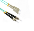 Grove 2M SC-ST OM3 Duplex Patch Lead with durable LSZH jacket, SC and ST connectors, optimized for fast, reliable data transmission in OM3 multimode networks.