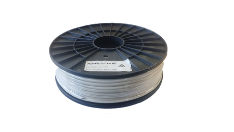 100-meter 4 Core Ivory Cat3 Telephone Cable, designed for voice and low-speed data transmission, ideal for telephone systems and telecom setups.