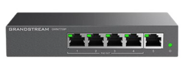 
4 Port POE Gigabit Switch, providing high-speed network connectivity with Power over Ethernet capability for up to 4 devices.