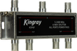 Kingray 6 Way Splitter with all ports power pass, Foxtel approved, for reliable and efficient distribution of TV signals.