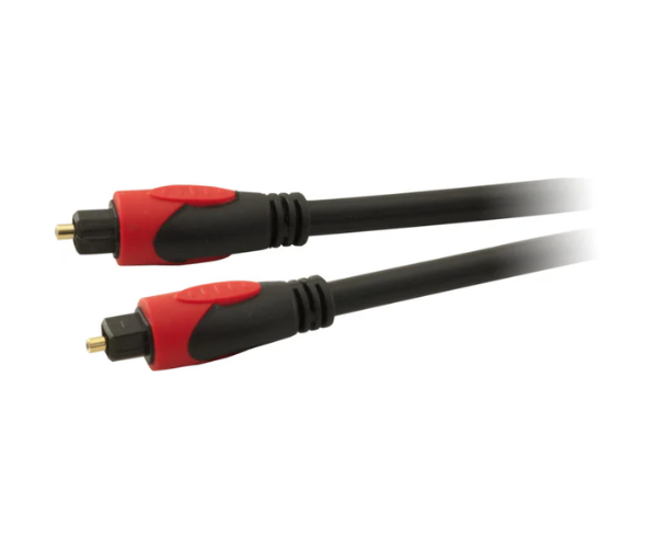 6mm TOSLINK optical audio cable, 15 meters long, featuring durable connectors and protective jacket for high-quality digital sound transmission.