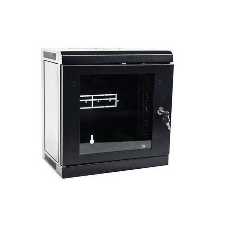 6RU SOHO Mini 10" Data Cabinet, offering a compact design with durable construction and ventilation for efficient organization and cooling of network equipment.