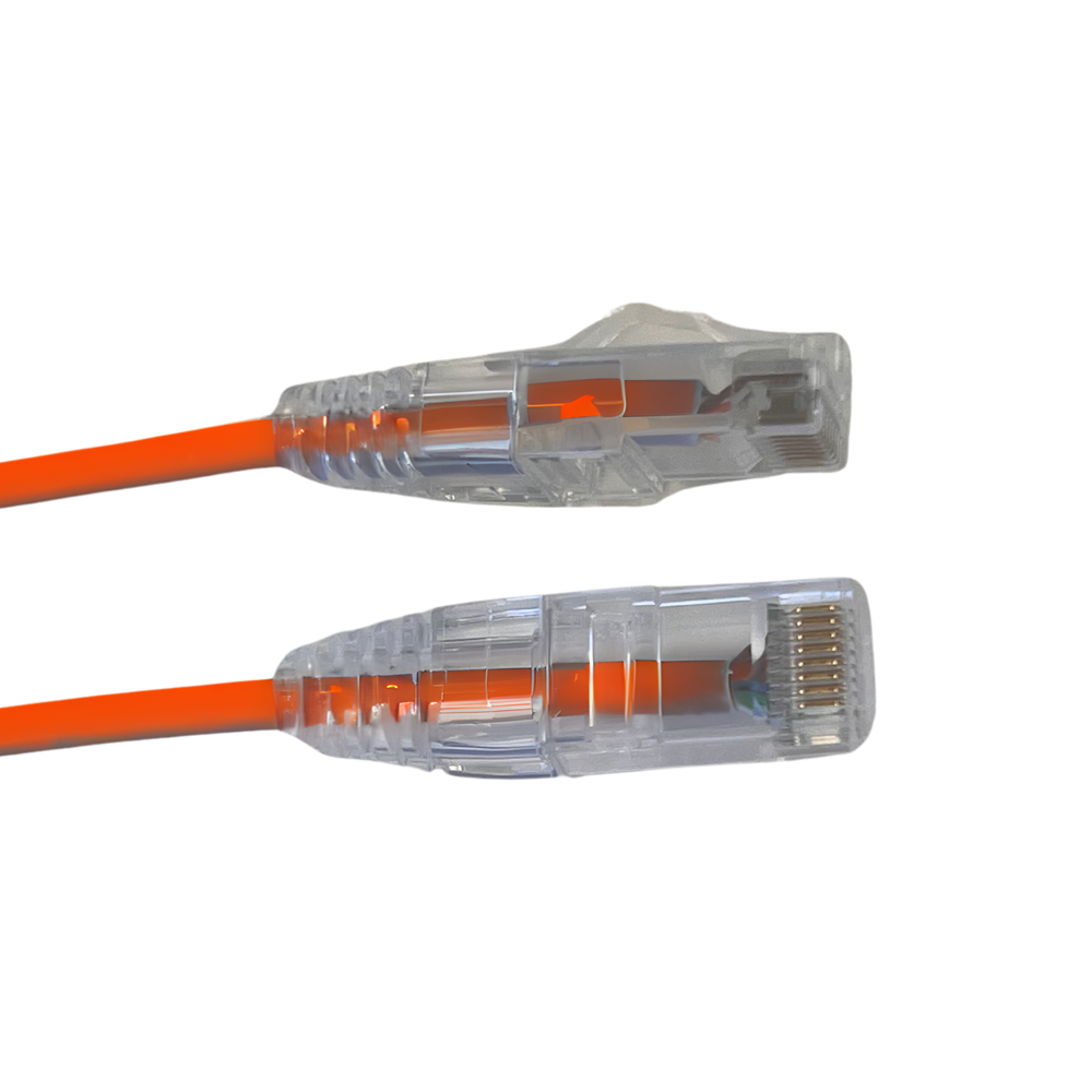 2.0M Cat6 Thin 28AWG Patch Lead | Orange