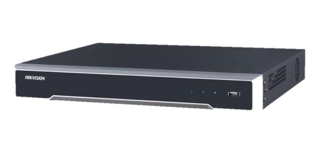 HIKVISION 4 Channel 4 POE NVR with four POE ports and no included hard drive, offering flexible storage options and efficient IP camera connectivity.