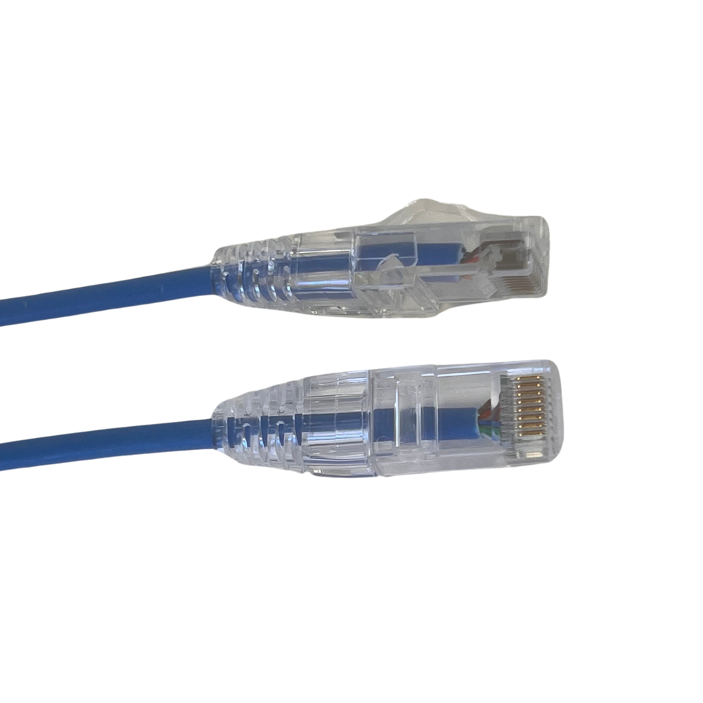 2M Cat6 Patch Lead Thin 28AWG | Blue