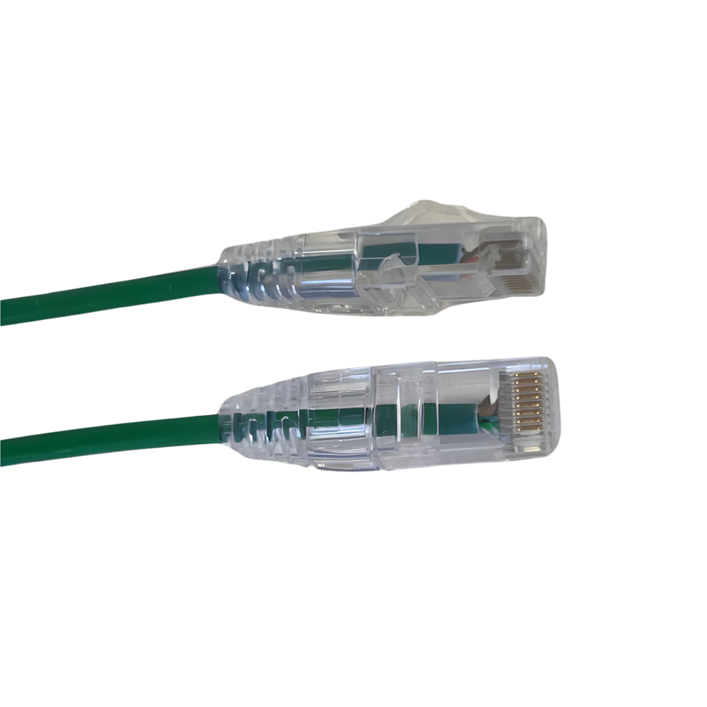 2.0M Cat6A Thin S/FTP Patch Lead 28AWG | Green