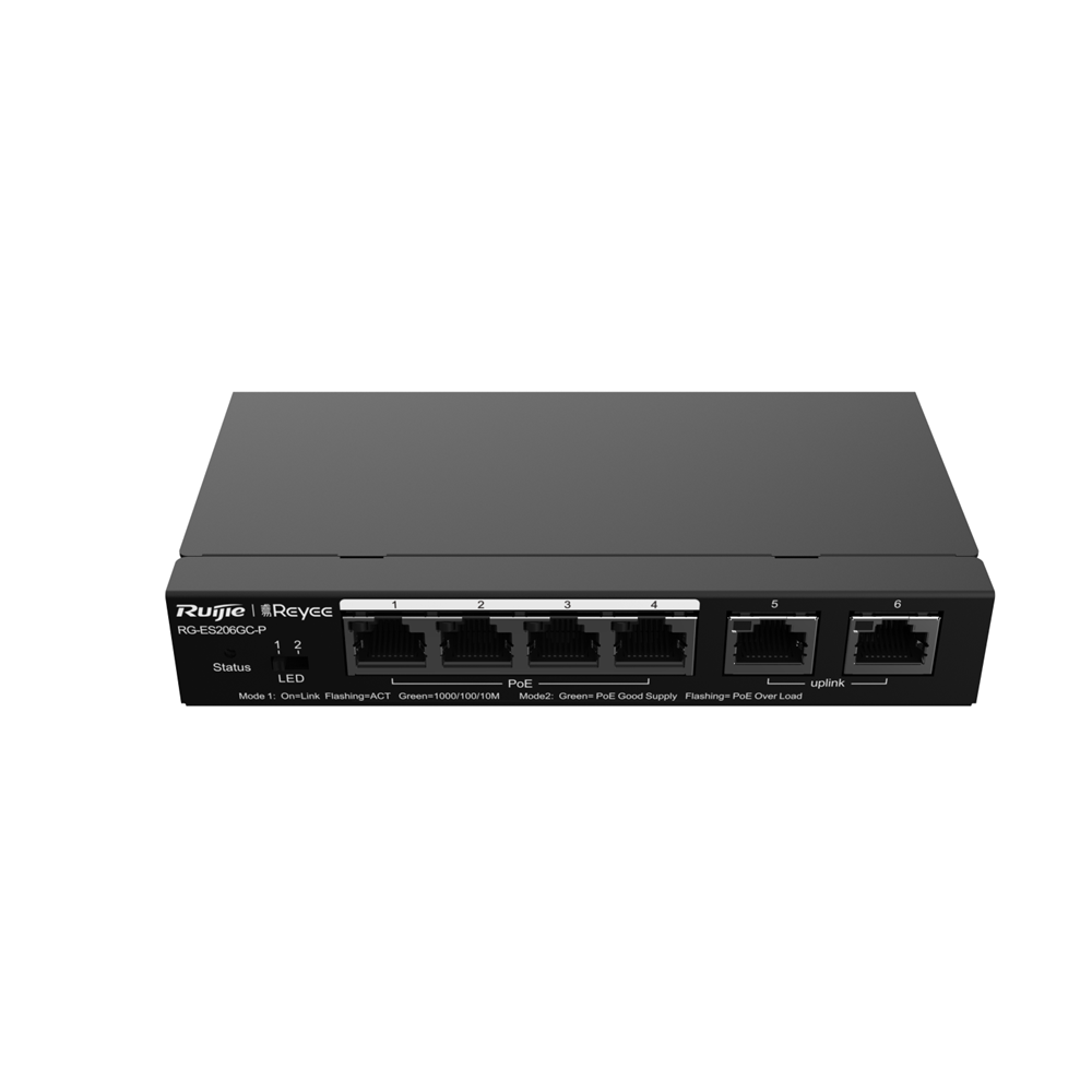 REYEE 6-Port Gigabit Smart PoE Switch | Cloud Managed