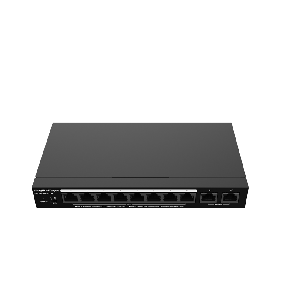 REYEE 10-Port Gigabit Smart PoE Switch | Cloud Managed