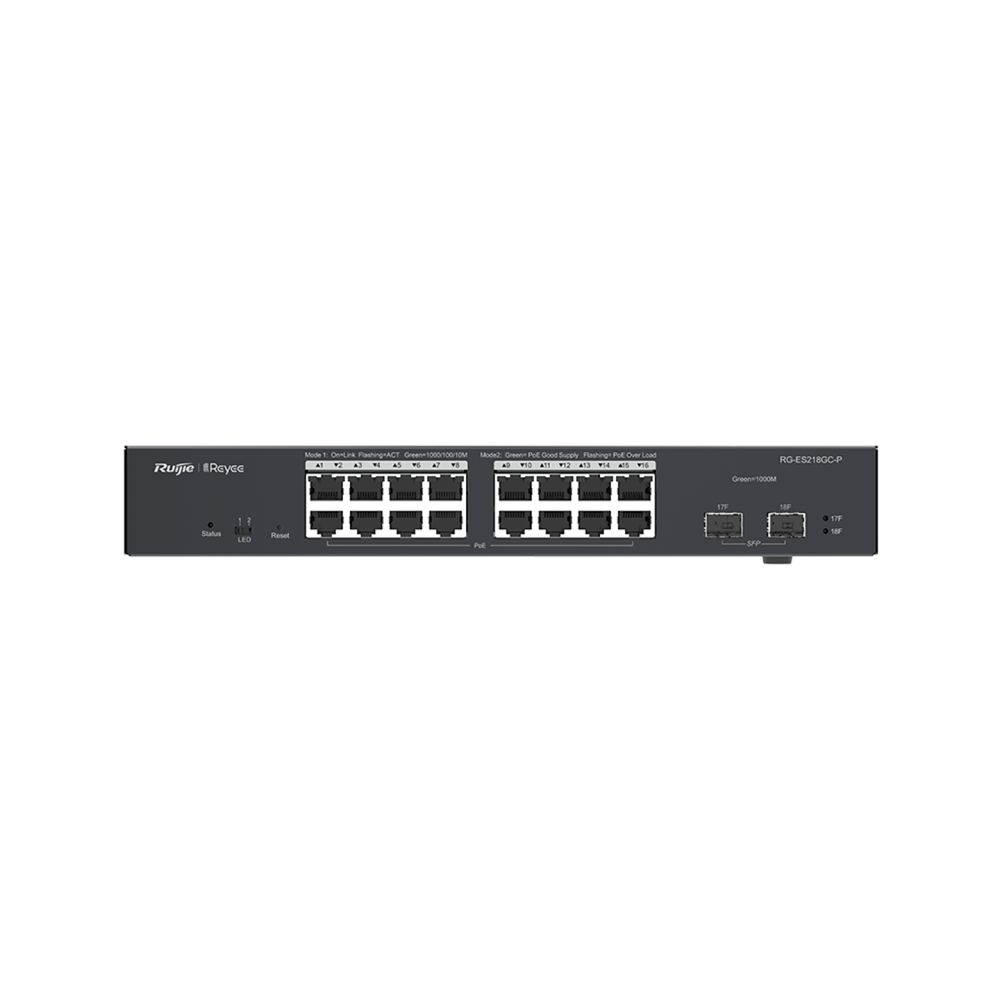 REYEE 18-Port Gigabit Smart PoE Switch | Cloud Managed