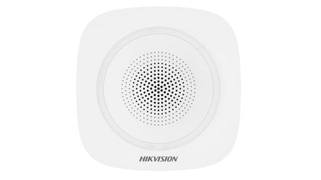 HIKVISION AX PRO Wireless Indoor Sounder, providing a powerful audible alert for enhanced indoor security with easy installation.