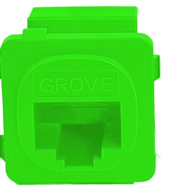 Cat6 Modular Jacks | Bag of 10 | Green - High-speed jacks supporting up to 1 Gbps, ideal for secure Ethernet network connections.