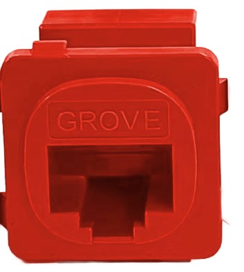 Cat6 Modular Jacks | Bag of 10 | Red - High-speed jacks supporting up to 1 Gbps, ideal for secure Ethernet network connections.