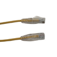 Grove 0.5M Cat6 Thin 28AWG LSZH Patch Lead in yellow, slim Ethernet cable, 1Gbps, PoE compatible, low smoke zero halogen jacket