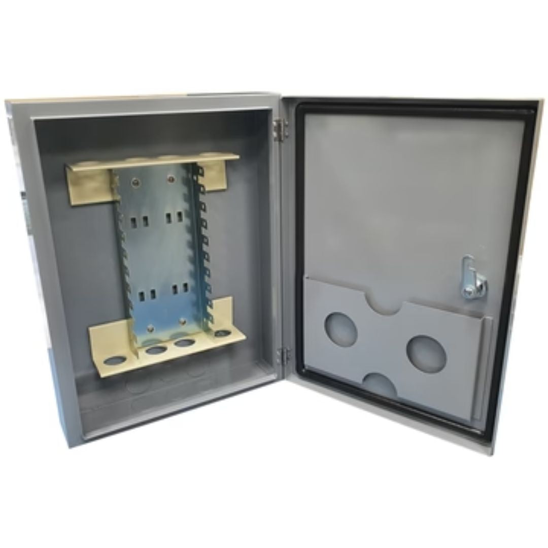 Grove 100 Pair External MDF R/H Enclosure for secure termination and organisation of copper cabling in external network installations.
